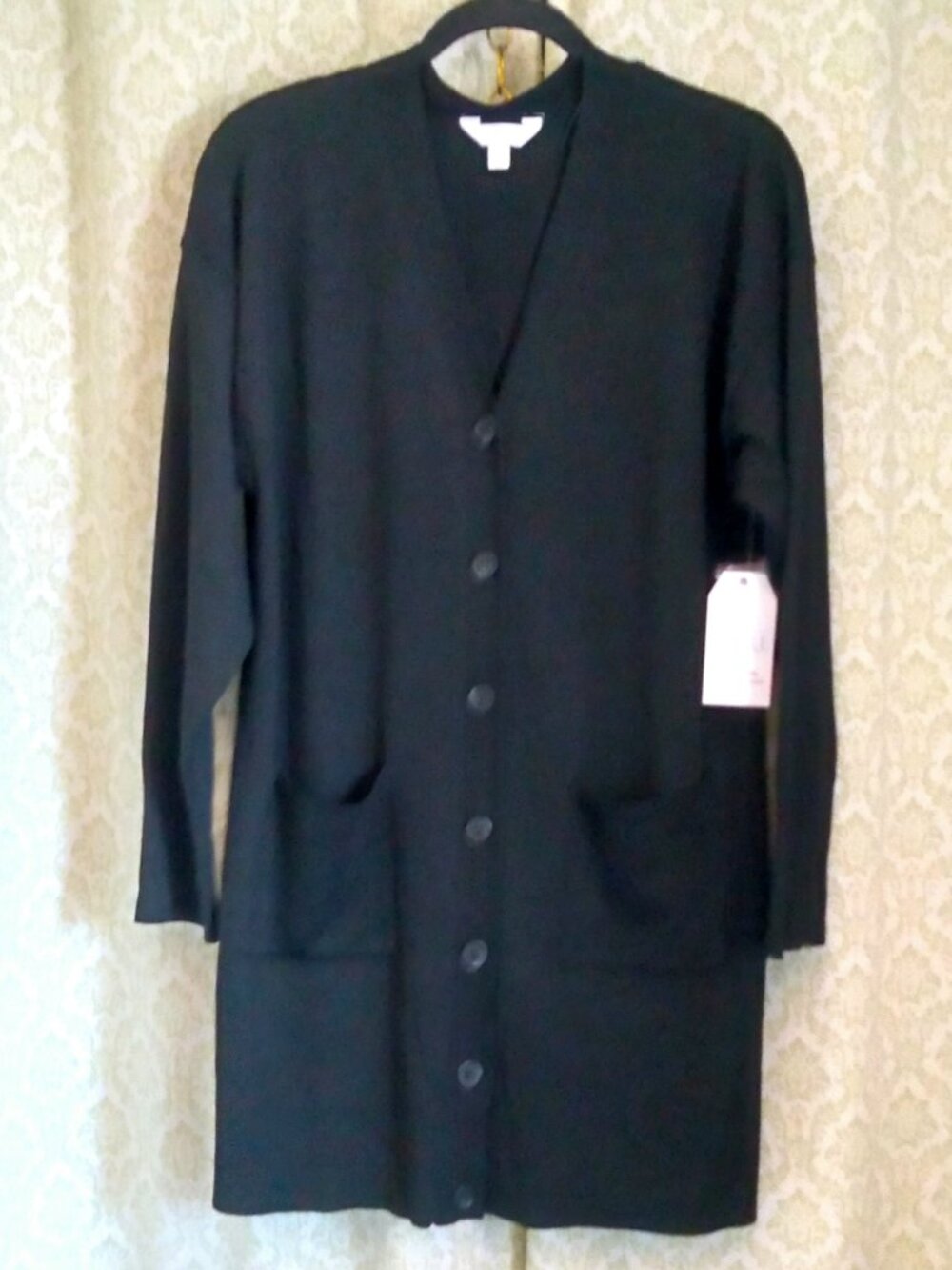 Time and Tru Women's Longline Button Front Cardigan Sweater, Lightweight